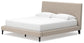Cielden King Upholstered Bed with Roll Slats, Dresser, Mirror and Nightstand