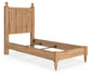 Galletyn Twin Panel Bed with Mirrored Dresser