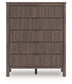 Cadmori Queen Upholstered Panel Bed, Dresser, Mirror and Nightstand