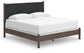 Cadmori King Upholstered Panel Bed, Dresser and Mirror