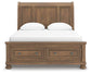Vandenmore Queen Storage Sleigh Bed with Mirrored Dresser, Chest and Nightstand