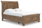 Vandenmore Queen Storage Sleigh Bed with Mirrored Dresser, Chest and Nightstand