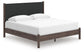 Cadmori King Upholstered Panel Platform Bed, Dresser and Mirror