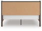 Cadmori King Upholstered Panel Platform Bed, Dresser and Mirror