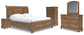 Vandenmore California King Storage Sleigh Bed with Mirrored Dresser, Chest and Nightstand