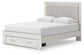 Birmonton Queen Upholstered Panel Platform Storage Bed, Dresser, Mirror and Nightstand