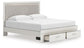 Birmonton King Upholstered Panel Platform Storage Bed, Dresser and Mirror