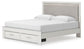 Birmonton King Upholstered Panel Platform Storage Bed, Dresser and Mirror
