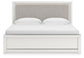 Birmonton King Upholstered Panel Platform Bed, Dresser, Mirror and Nightstand
