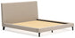Cielden King Upholstered Bed with Roll Slats, Dresser and Mirror
