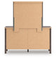 Cadmori Full Upholstered Panel Platform Bed, Dresser, Mirror and Nightstand