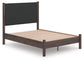 Cadmori Full Upholstered Panel Platform Bed, Dresser, Mirror and Nightstand