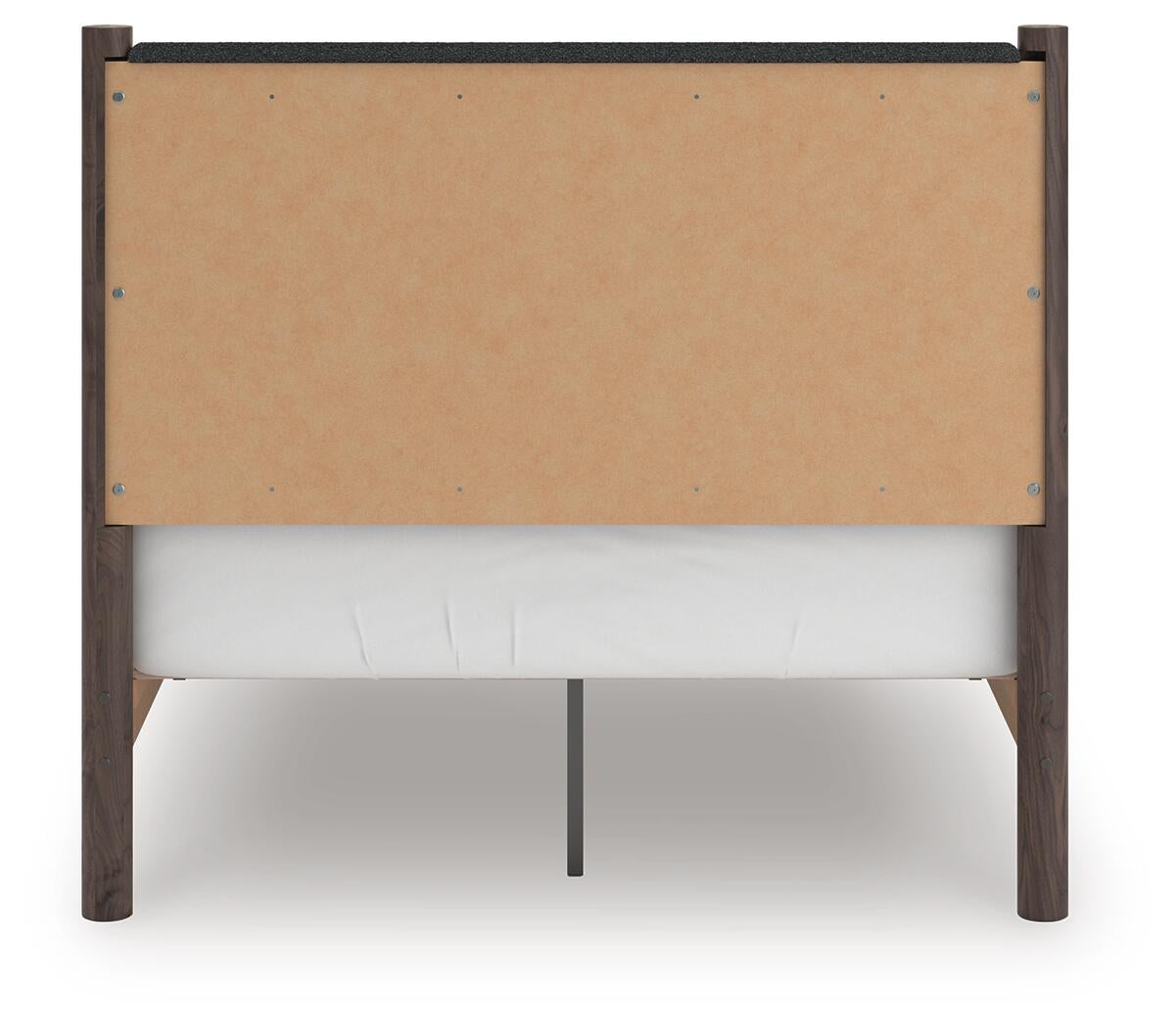 Cadmori Full Upholstered Panel Platform Bed, Dresser, Mirror and Nightstand