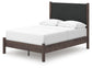 Cadmori Full Upholstered Panel Platform Bed, Dresser, Mirror and Nightstand