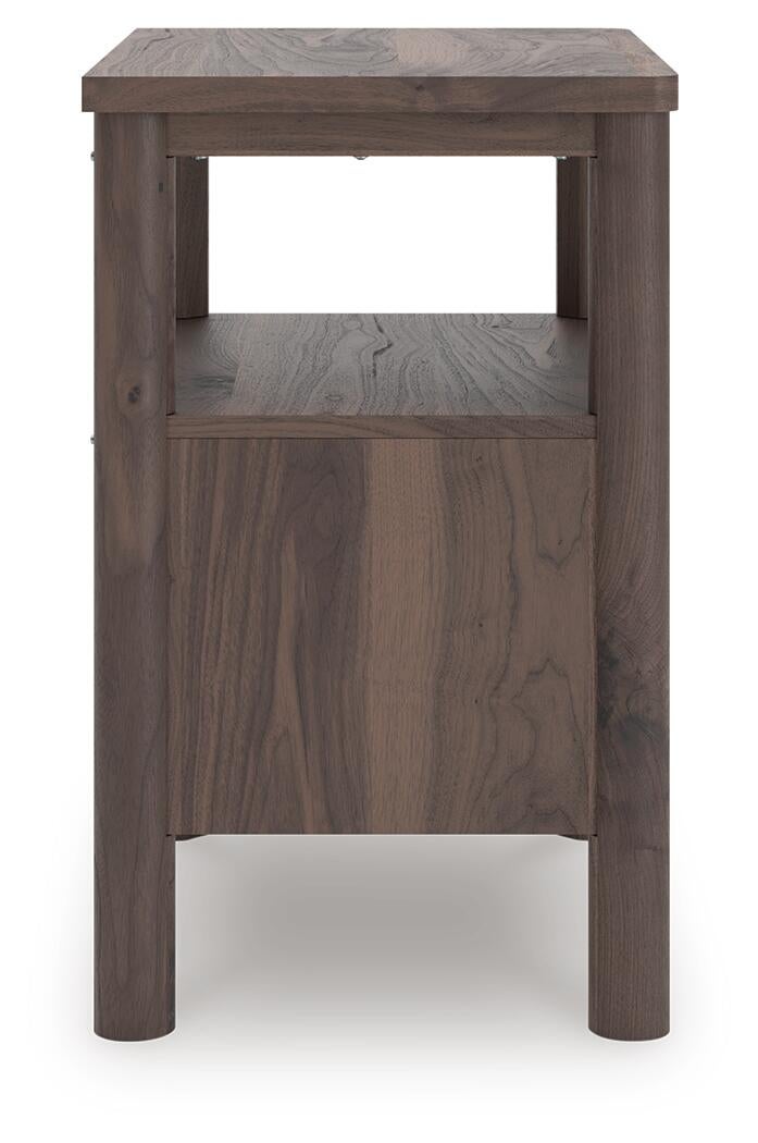 Cadmori Full Upholstered Panel Platform Bed, Dresser, Mirror and Nightstand
