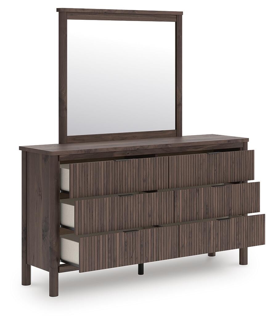 Cadmori Twin Panel Bed, Dresser and Mirror