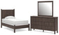 Cadmori Twin Panel Bed, Dresser and Mirror