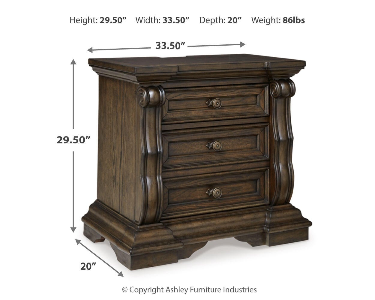 Maylee California King Canopy Bed, Dresser, Mirror, Chest and Nightstand
