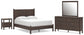 Cadmori Queen Panel Platform Bed, Dresser, Mirror and Nightstand