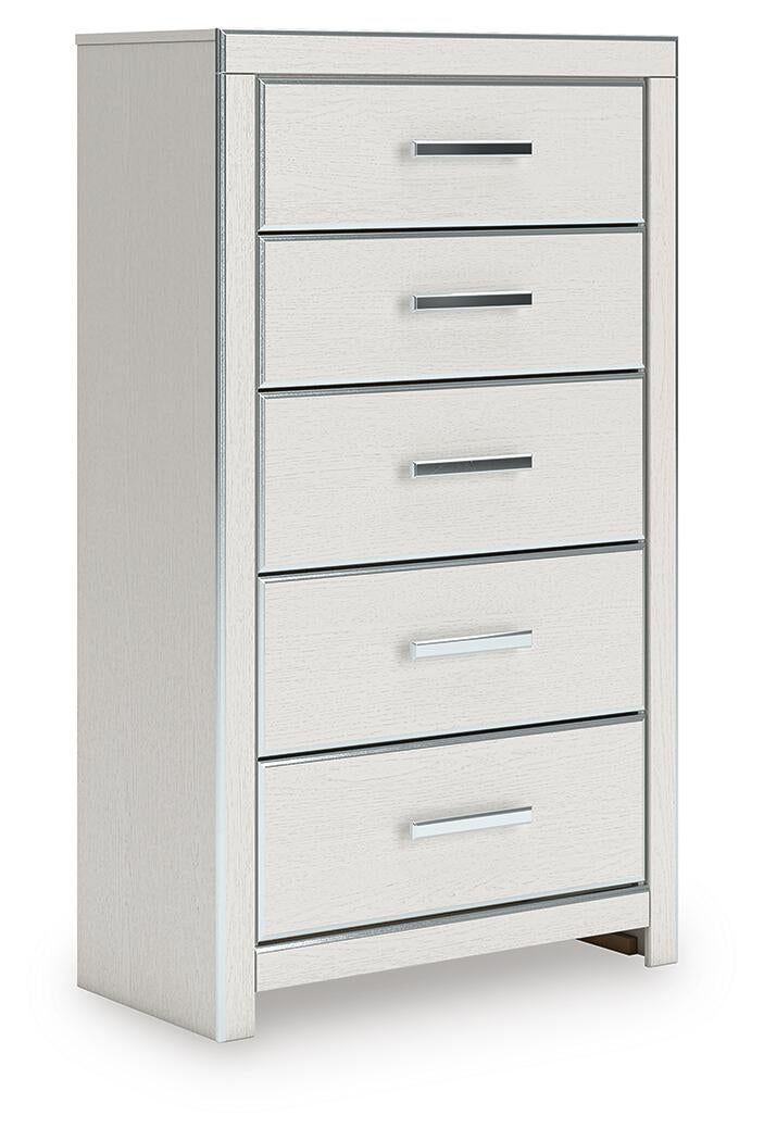 Birmonton Queen Upholstered Panel Bed, Dresser, Mirror and Nightstand