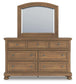 Vandenmore King Panel Bed with Mirrored Dresser