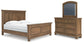 Vandenmore King Panel Bed with Mirrored Dresser