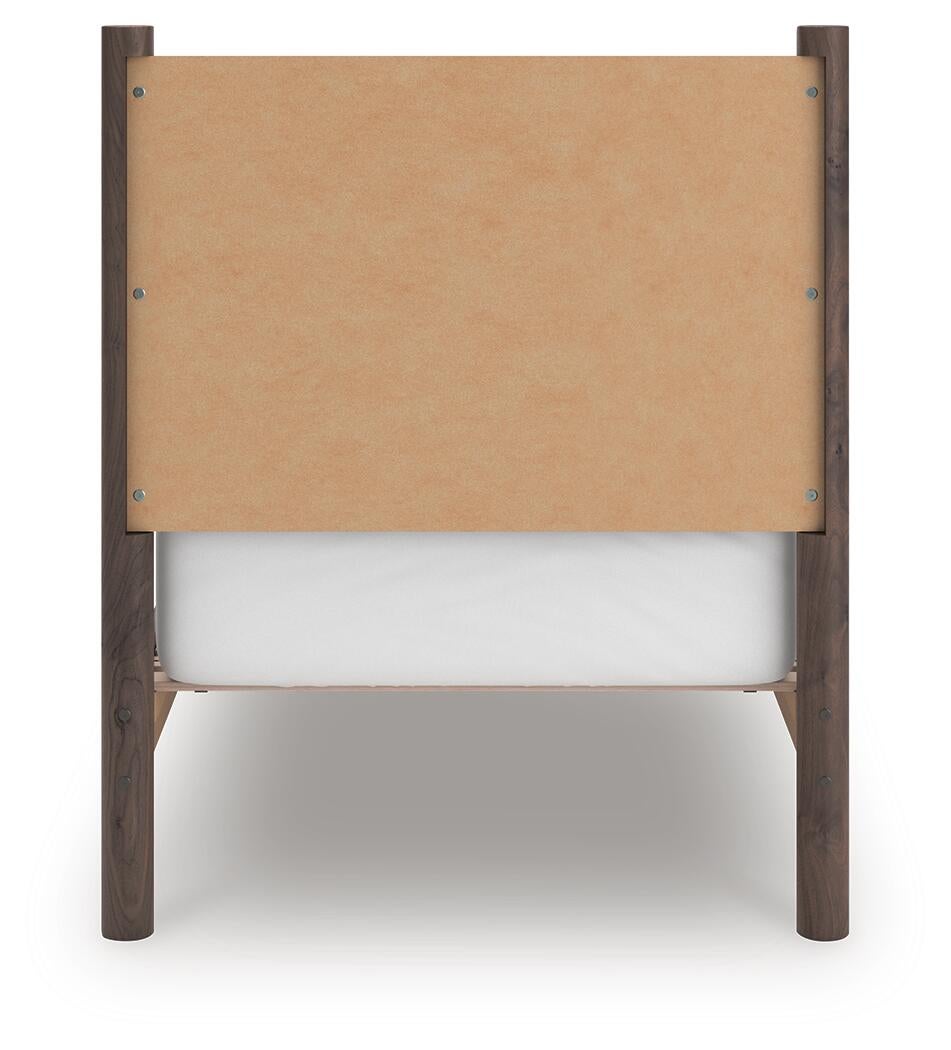 Cadmori Twin Panel Platform Bed, Dresser and Mirror
