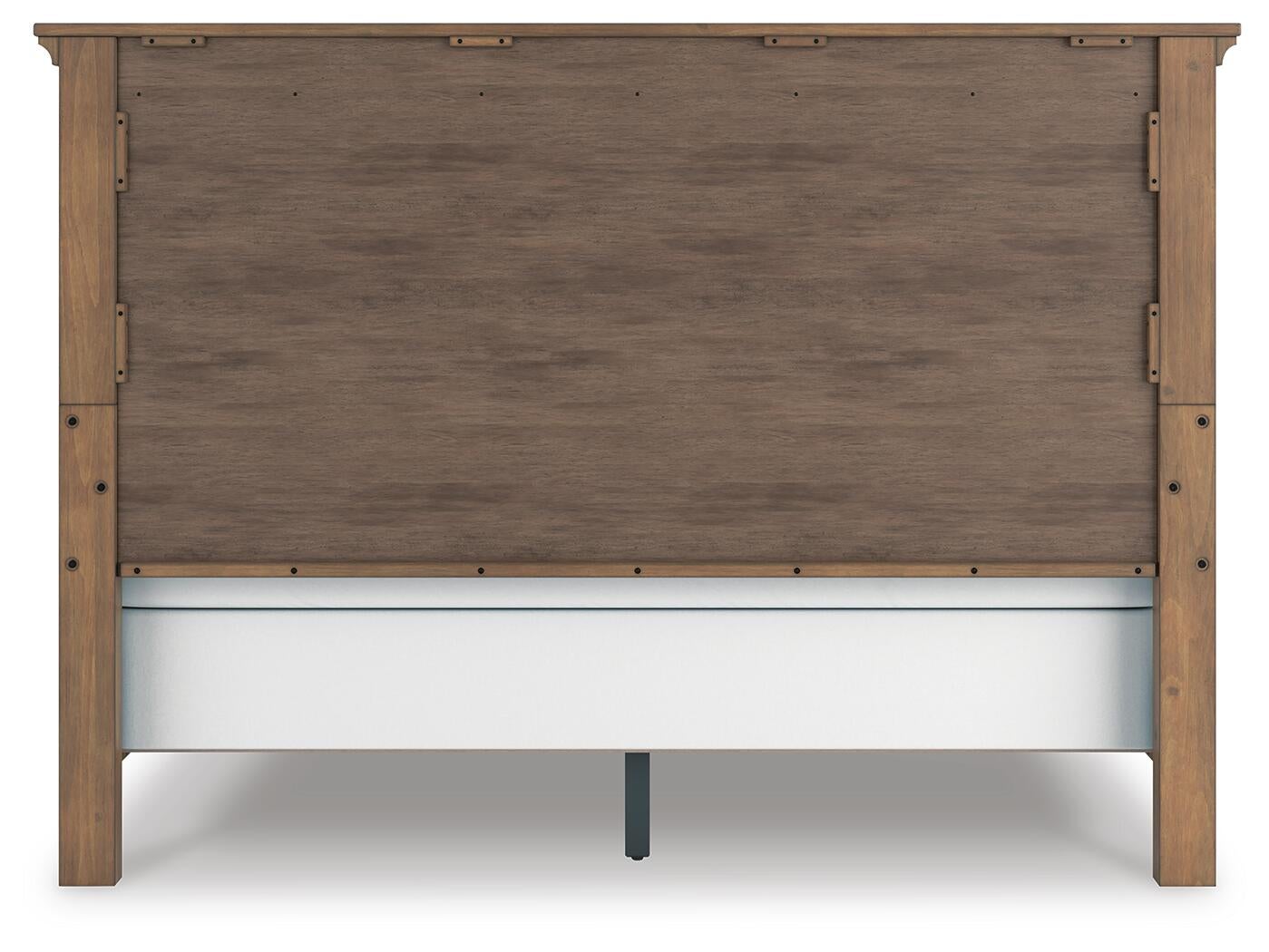 Vandenmore King Panel Bed with Mirrored Dresser, Chest and Nightstand