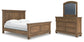 Vandenmore California King Panel Bed with Mirrored Dresser