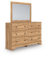 Galletyn Twin Panel Bed with Mirrored Dresser and Nightstand