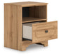 Galletyn Twin Panel Bed with Mirrored Dresser and Nightstand