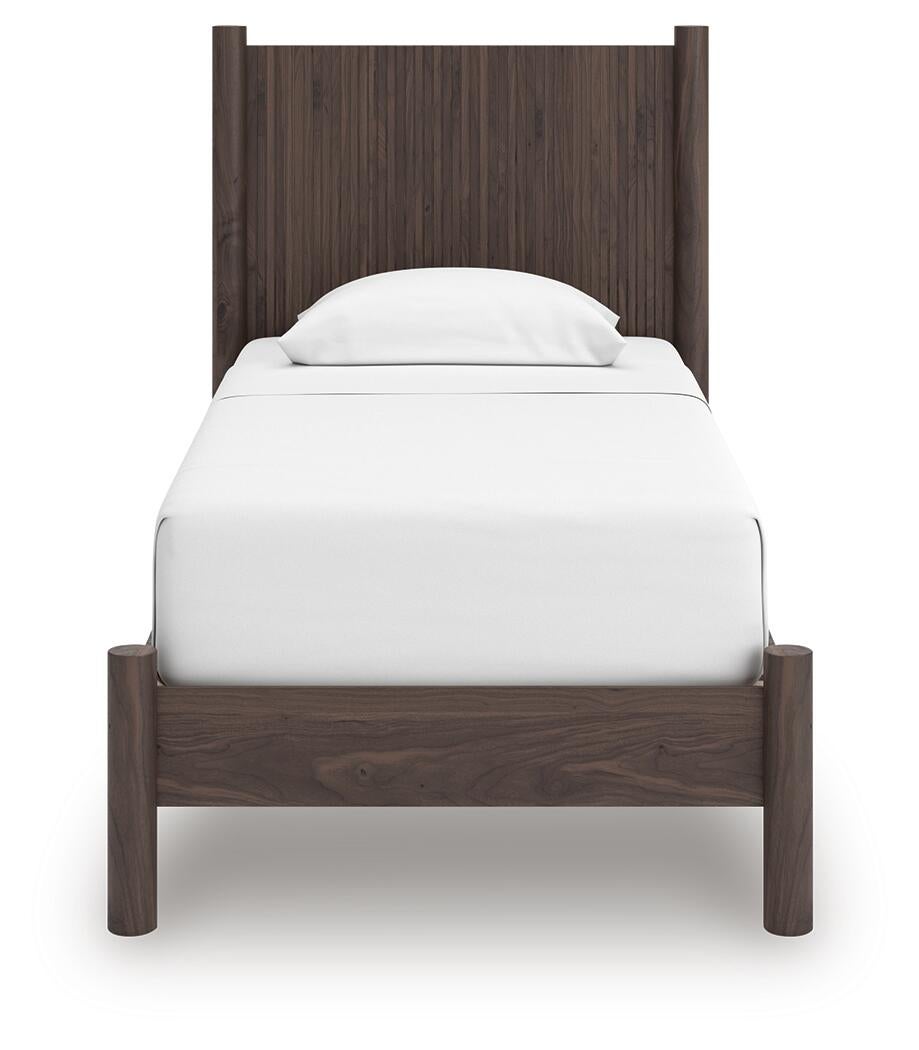 Cadmori Twin Panel Platform Bed, Dresser, Mirror and Nightstand
