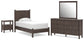 Cadmori Twin Panel Platform Bed, Dresser, Mirror and Nightstand
