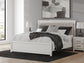 Birmonton King Upholstered Panel Bed, Dresser, Mirror and Nightstand