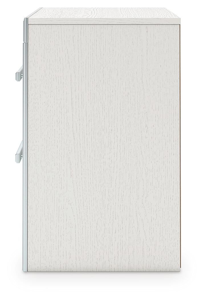 Birmonton King Upholstered Panel Bed, Dresser, Mirror and Nightstand