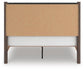 Cadmori Queen Upholstered Panel Platform Bed, Dresser, Mirror and Nightstand