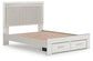 Birmonton Queen Upholstered Panel Platform Storage Bed, Dresser and Mirror