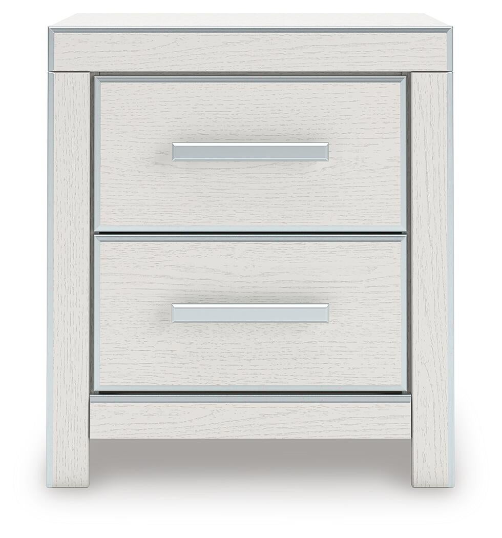 Birmonton King Upholstered Bed, Dresser, Mirror and Nightstand