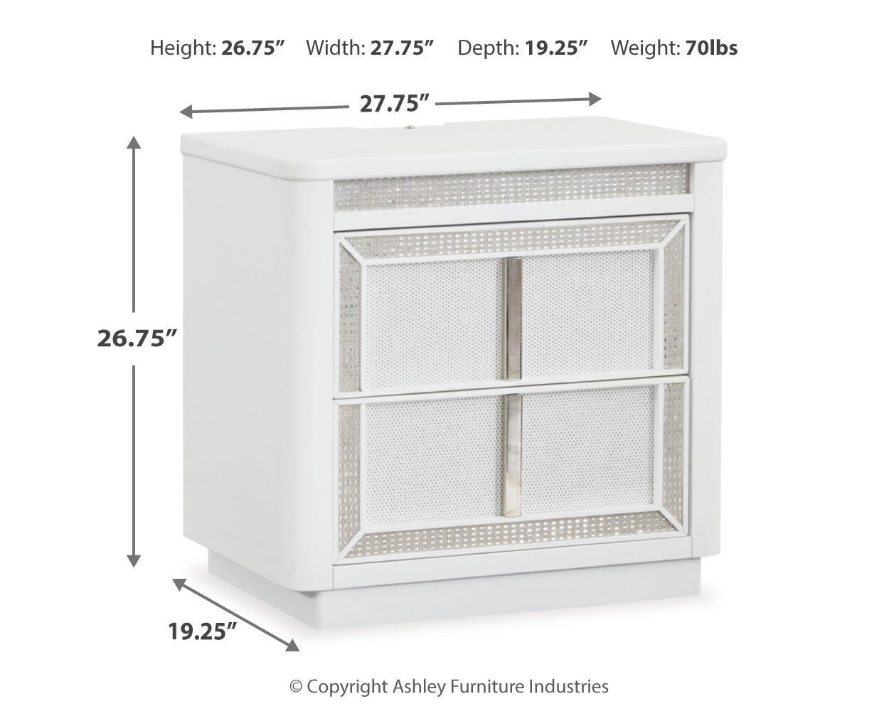 Chalanna California King Upholstered Storage Bed, Dresser and Mirror