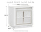 Chalanna California King Upholstered Storage Bed, Dresser and Mirror