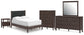 Cadmori Full Upholstered Panel Bed, Dresser, Mirror, Chest and Nightstand