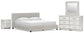 Birmonton King Upholstered Bed, Dresser, Mirror and Nightstand