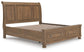 Vandenmore King Storage Sleigh Bed with Mirrored Dresser and Nightstand