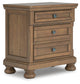 Vandenmore California King Panel Bed with Mirrored Dresser and Nightstand