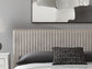 Birmonton California King Upholstered Bed, Dresser, Mirror, Chest and Nightstand
