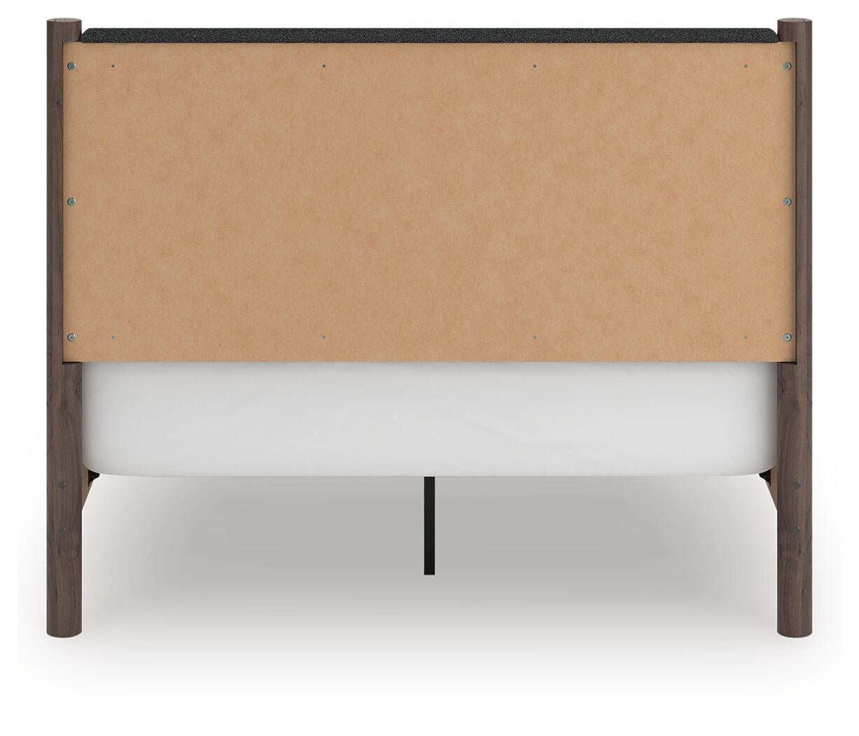 Cadmori Queen Upholstered Panel Bed, Dresser, Mirror and Nightstand