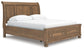 Vandenmore California King Storage Sleigh Bed with Mirrored Dresser