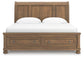 Vandenmore King Storage Sleigh Bed with Mirrored Dresser