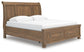 Vandenmore King Storage Sleigh Bed with Mirrored Dresser