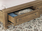 Vandenmore King Storage Sleigh Bed with Mirrored Dresser